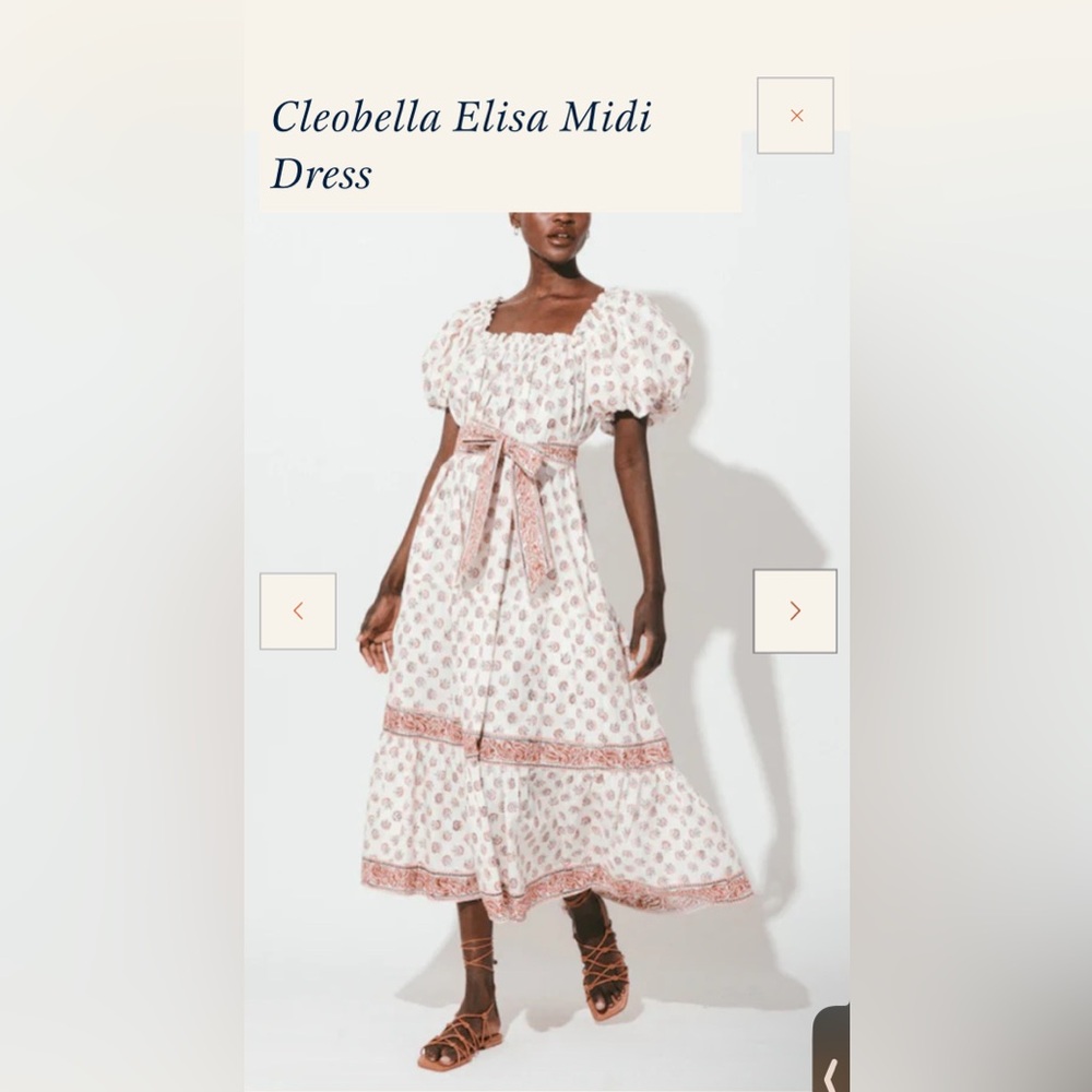 NWT cleobella Elisa midi dress